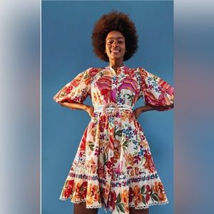 NWT spring bananas belted mini dress